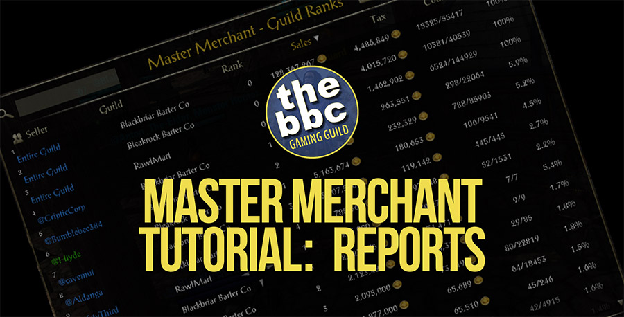 ESO Master Merchant Tutorial:  Reports